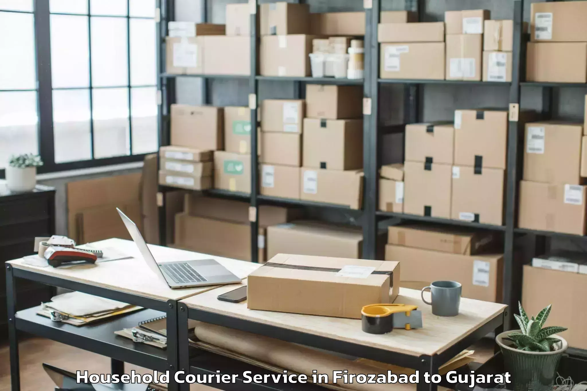 Efficient Firozabad to Khedbrahma Household Courier